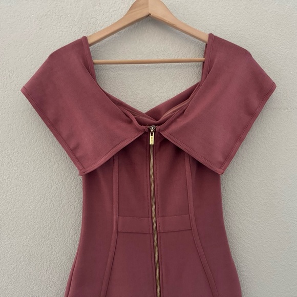 House of CB Danae Off Shoulder Bandage Dress Med Pink Bodycon Feminine Cocktail - Picture 11 of 13